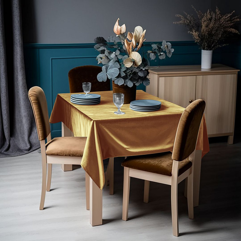 Round Solid Colour Tablecloth, Merigold Honey
