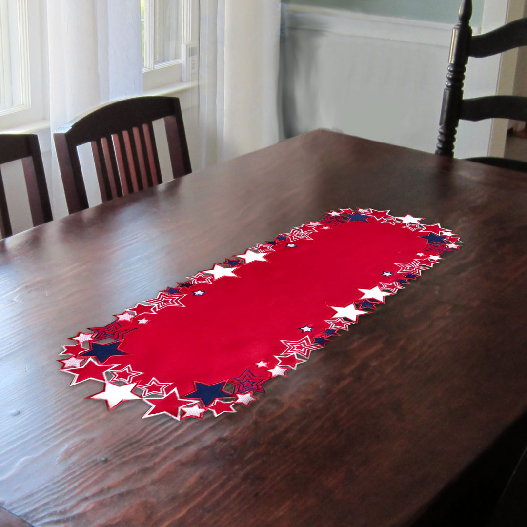 Bernardston July 4th Celebration Fabric Cutwork Table Runner The Holiday Aisle®