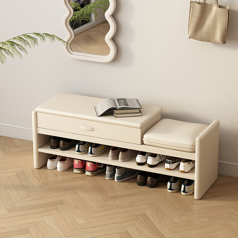 47.2in Shoe Storage Bench, Beige