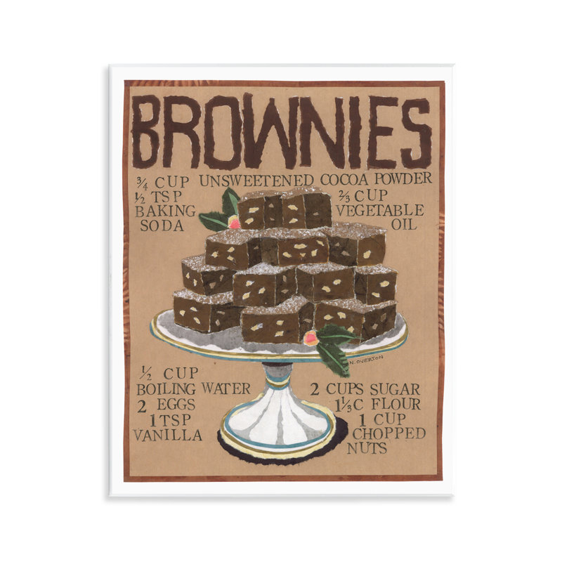 «Brownie Platter Recipe Wall Art» par Nancy Overton