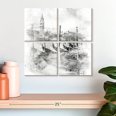 Nicci Canal Grande, aquarelle monochrome