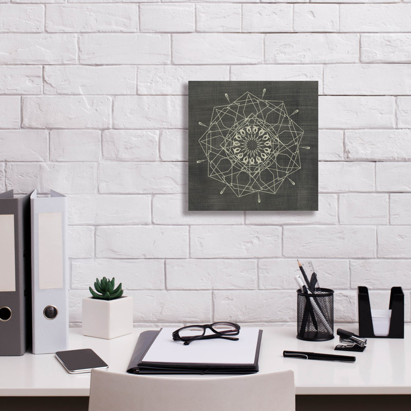  «Geometric Tile 2» par Chariklia Zarris, art mural sur toile, 12 po x 12 po, H 12 po x l 12 po