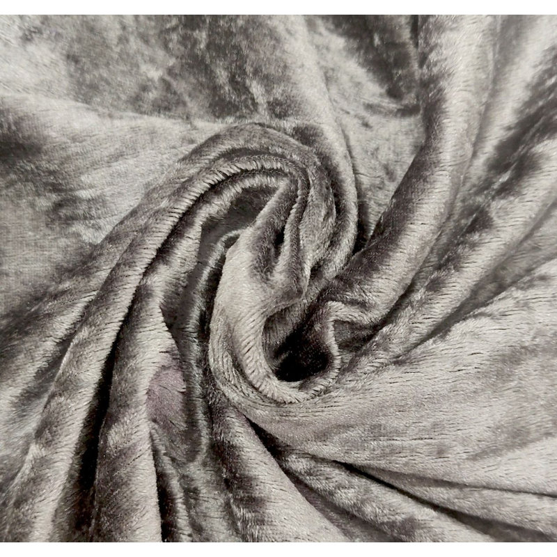Purple Crushed Velvet Tablecloth 120'''', 108cm W x 108cm L, Grey