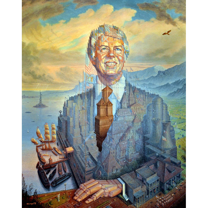 Jimmy Carter, H 35 po x l 28 po