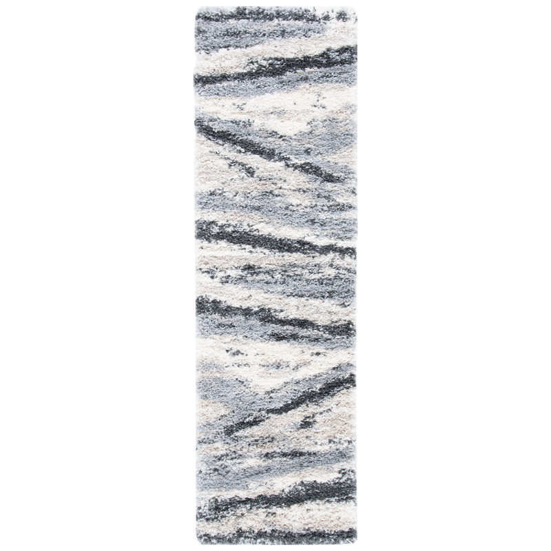 Tapis à poil long 800 po Fontana, Tapis de couloir 2 pi 3 po x 8 pi