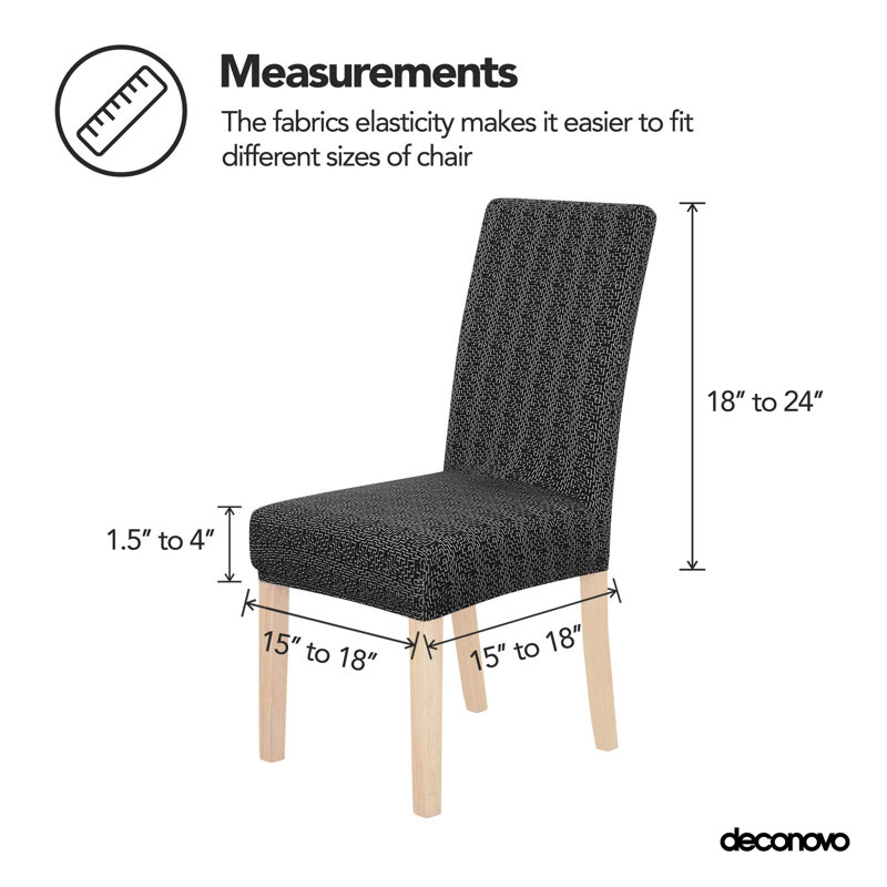 Housse pour chaise de salle à manger, Noir