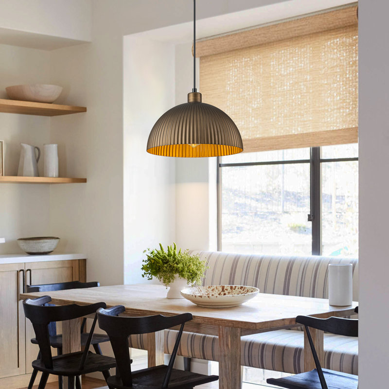 1 - Light Antique Brass Single Pendant