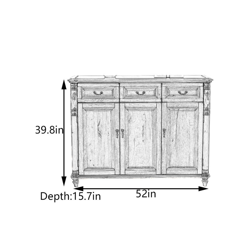 Armoire d'entrée en bois de camphre massif