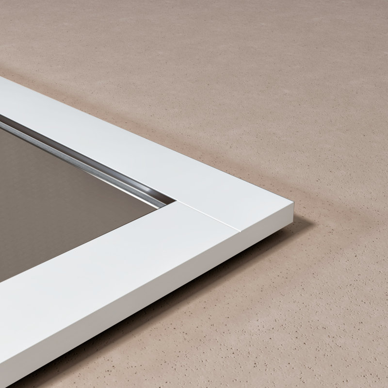 Miroir rectangulaire en bois blanc 72 "x 30" Eviva Aberdeen