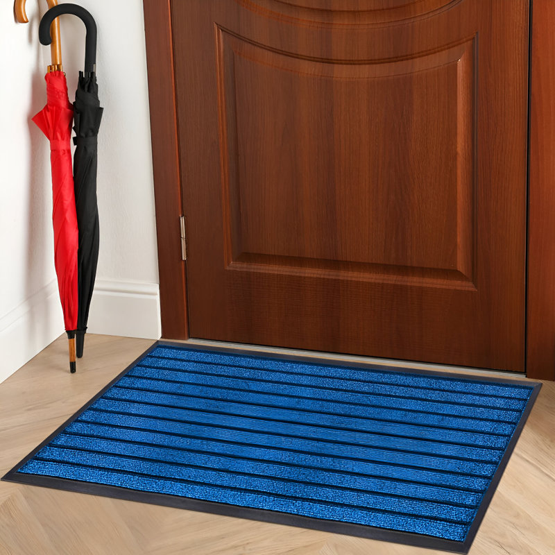 Non-Slip Indoor Doormat, Blue, 80cm W x 150cm L