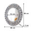 Crystal Round Flat Wall Mirror 86x86cm