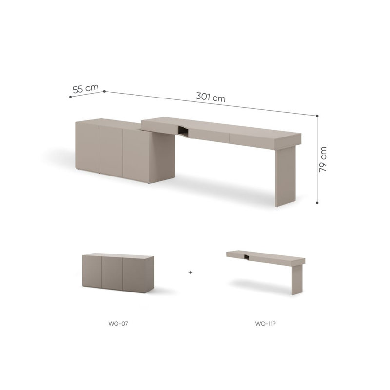 Modular Armoire Desk, Right Door