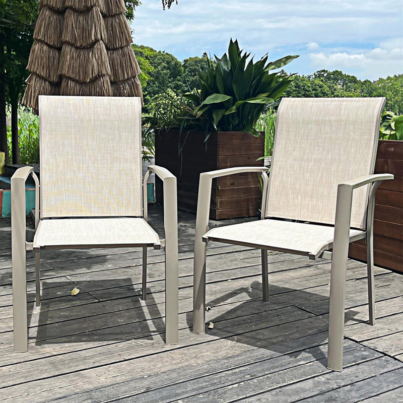 Ensemble de 2 chaises de salle à manger d'extérieur