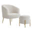 Saona Barrel Accent Chair and Footstool
