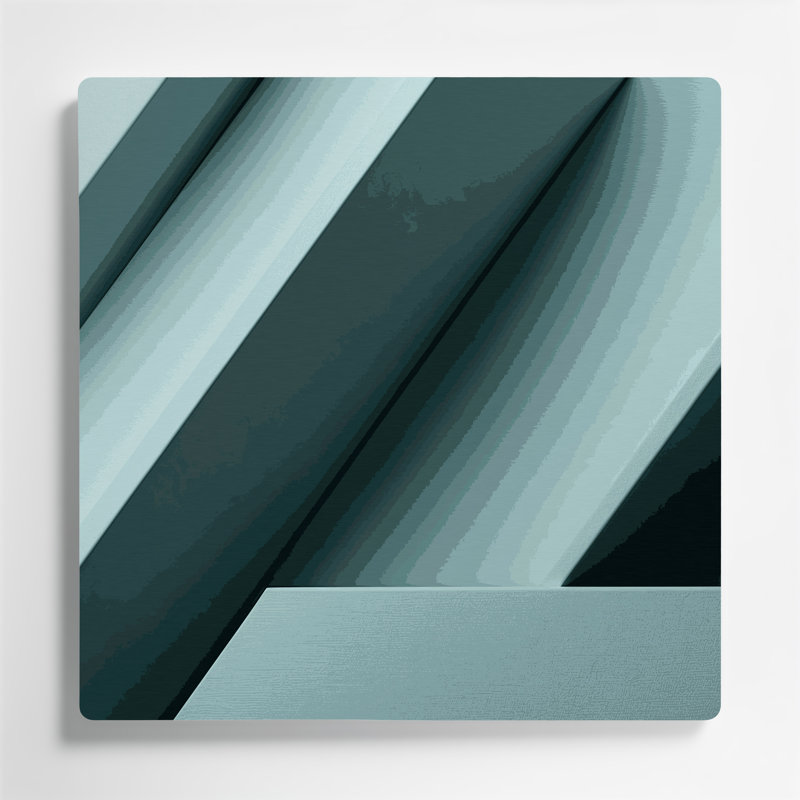 Minimalisme 50, art mural en métal bleu, H 12 po x l 12 po