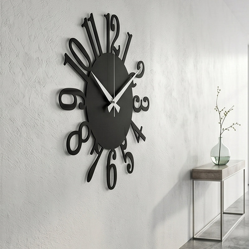 Arlo Modern 19" Silhouette Metal Wall Clock