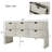 Retro Style Rubber Wood Veneer Six-Drawer Dresser Sideboard Cabinet Console Table Sofa Table Ample Storage Spaces For Living Room