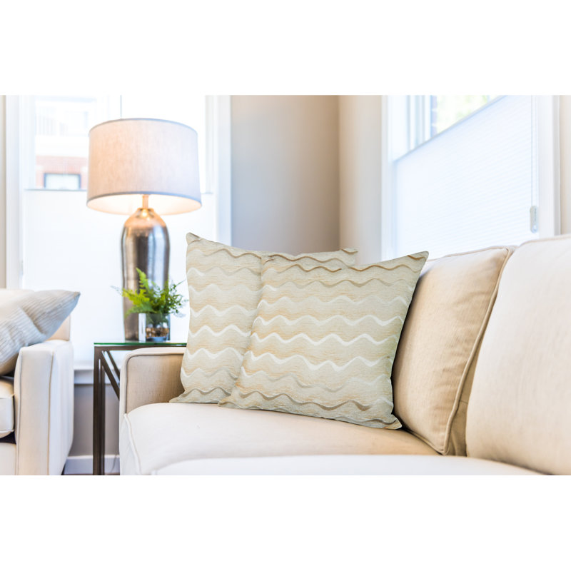 Kittredge Geometric Square Cushion Cover, Cream