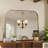 Wide Arch Rectangle Bathroom Vanity Mirror | Stainless Steel Frame-554216539-543528397