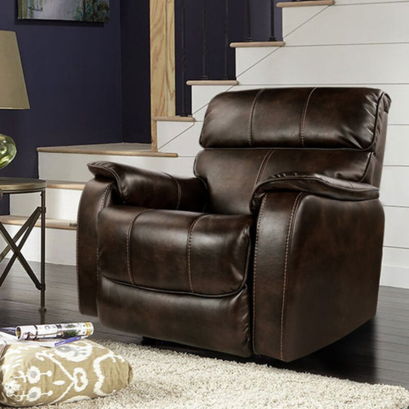 Fauteuil inclinable surdimensionné en cuir Vegan