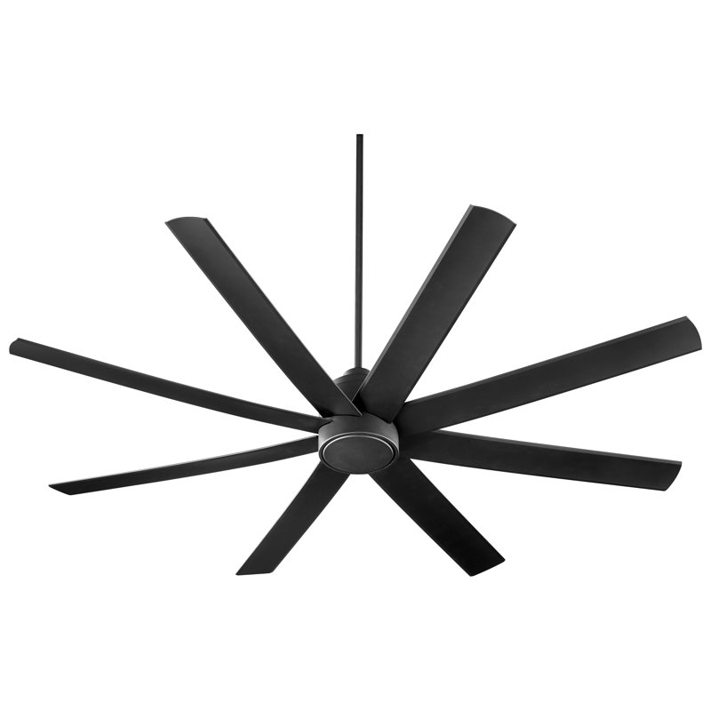 Gary-Brian 70'' Ceiling Fan with Light Kit, Noir