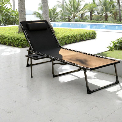 Méridiennes de patio réglables, chaise d'extérieur portative moderne en acier