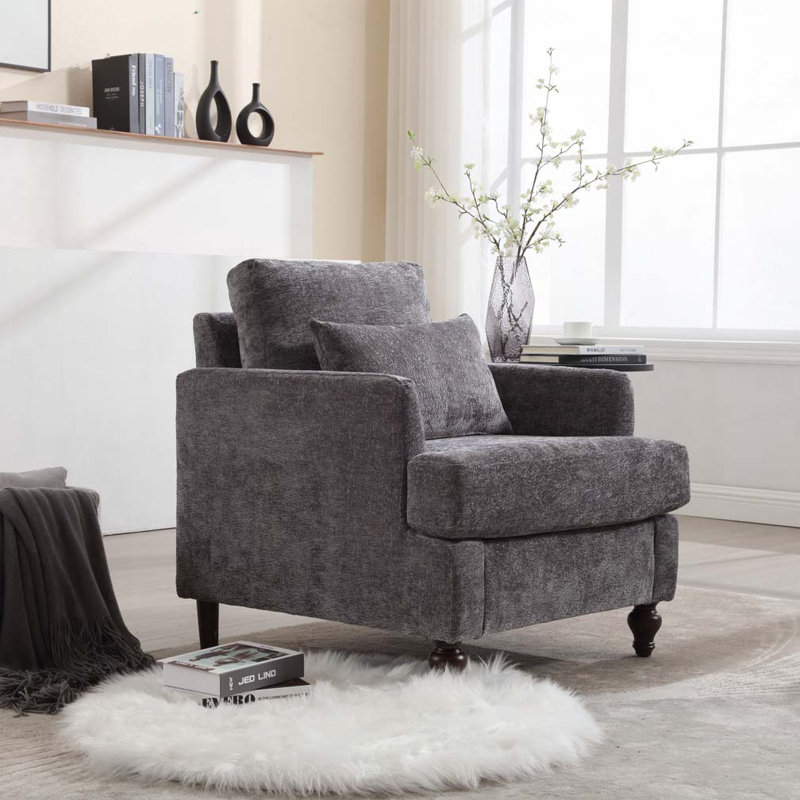 Fauteuil Chenille, Gris