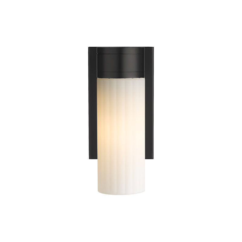 Applique murale 11 po Empire, Blanc mat, H 9,5 po x l 5,5 po x P 3,13 po, Noir mat
