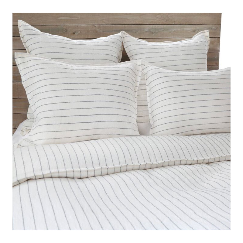 Blake Duvet Cover, Cream/Gray, King