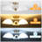 3 - Light 23.6" Modern Brass Sputnik Glass Semi Flush Mount Ceiling Light for Kitchen-1541886119