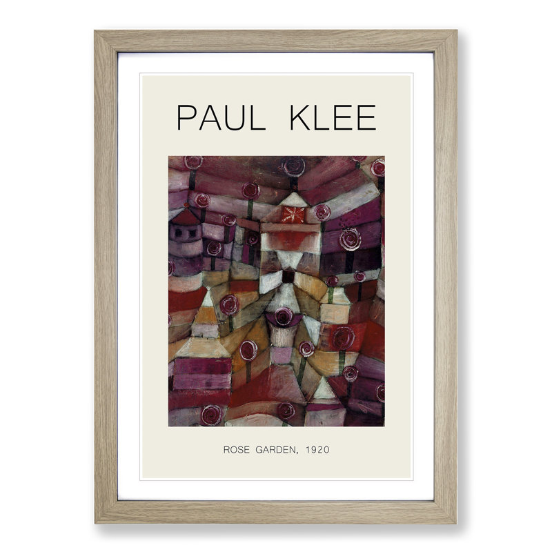 Rose Garden by Paul Klee - Picture Frame Graphic Art, 48cm H x 36cm W x 2cm D