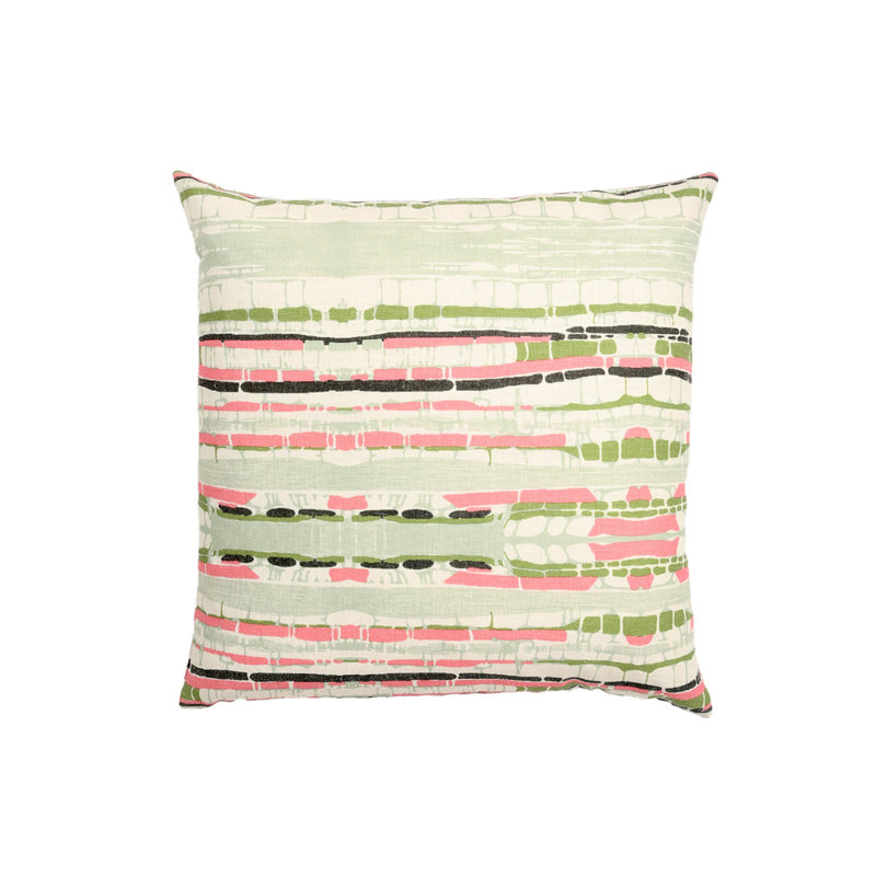 Abstract Throw Pillow, Polyester/Polyfill, Pink