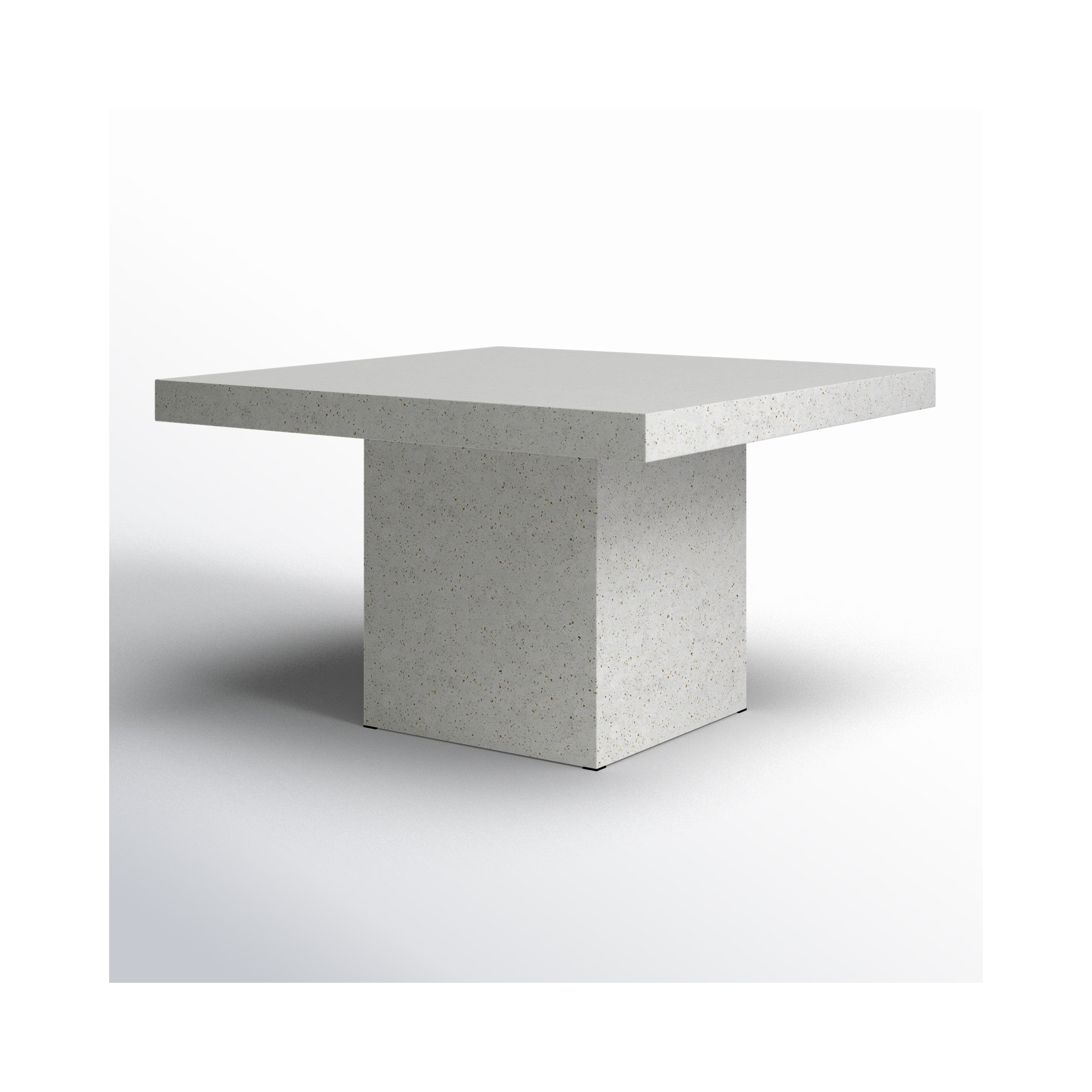 Kareen Bar & Counter Height Pedestal Dining Table, Ivory Terrazzo, Bar Table (41.75" Height)