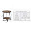Table de bout industrielle 19,68 "avec tablette de rangement - Table d'appoint ronde à 2 niveaux pour petits espaces, brun rustique - Table de chevet, table de chevet ou table basse robuste pour le salon et la chambre à coucher