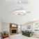 107cm Smart Retractable Blades Ceiling Fan with LED Light and Remote