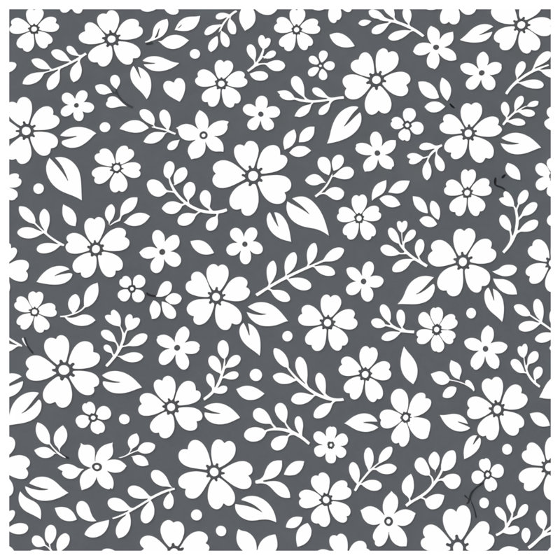 Rideaux de douche blancs à motif floral, 70in W x 72in H
