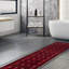 Tapis décoratif en laine rouge foncé noué à la main de conception unique 5 pi x 9 pi 10 po noué à la main new age