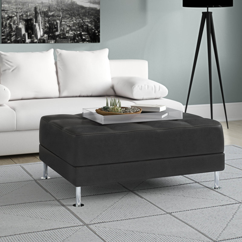 Jaliyah 102cm Wide Rectangle Solid Colour Cocktail Ottoman