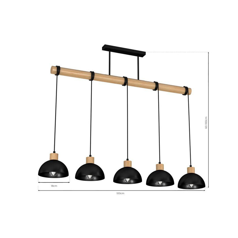 Rossitano 5 - Light Kitchen Island Pendant