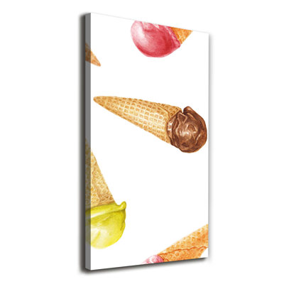 Ice cream in a wafer 1 Piece Wrapped Canvas Wall Art