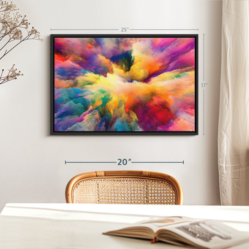 Impression sur toile abstraite Cloud Convergence, H 17 po x l 25 po