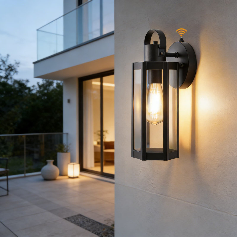 Dusk To Dawn Outdoor Wall Sconce Light Fixture, Waterproof Anti-Rust Exterior Lantern With Auto Sensor For Porch, Garage, Front Door, And Entryway