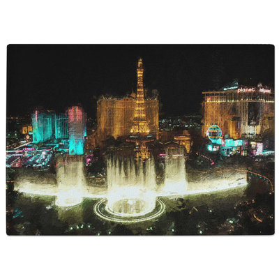 Tempered Glass The Bellagio Hotel in Las Vegas Nevada Cutting Board
