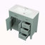 Meuble-lavabo 36 po avec lavabo, armoire de salle de bain verte avec tiroirs, structure solide et panneau de fibres à densité moyenne-118592890