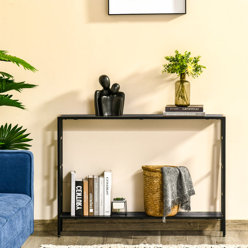 Spoffo 106 cm W Console Table, Black