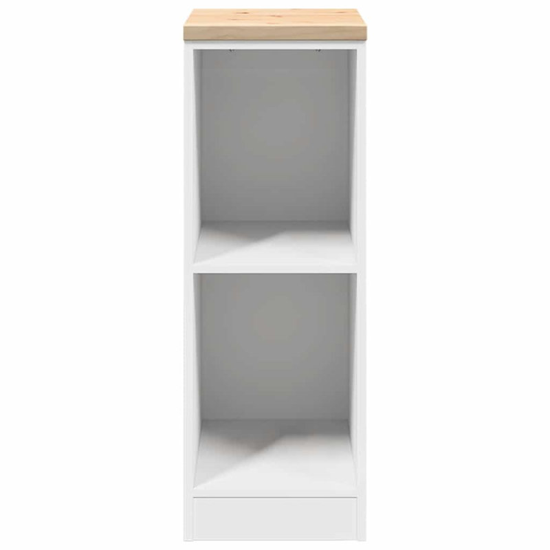 Solid Wood Single Storage Cabinet ( 85cm H x 30cm W x 51cm D), White
