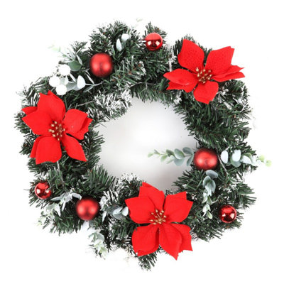 Couronne de Noël en fil de fer 15,7 po