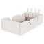 Lit simple tapissier blanc pour lit simple avec 2 coussins en lapin, matelas d'une hauteur de 21 pouces et 8 pouces, traverses latérales amovibles, revêtement doux, pas de sommier tapissier requis, facile à assembler