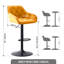 Kafka Velvet Upholstered Adjustable Swivel Bar Stools-2123752936