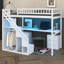 Lit mezzanine avec deux commodes, bureau et bande lumineuse, lit mezzanine en bois avec escalier de rangement et tablettes-1730803897-1730803896